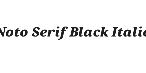 Noto Serif Black Italic Logo