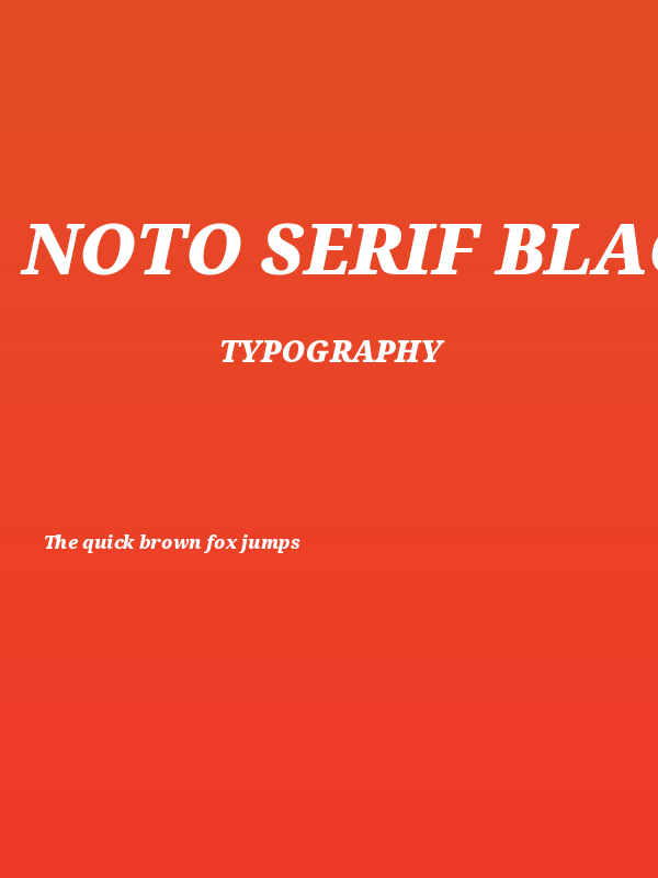 Noto Serif Black Italic Poster