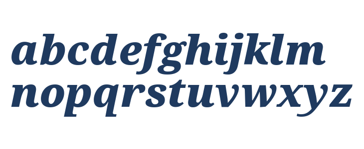 Noto Serif Black Italic Lowercase