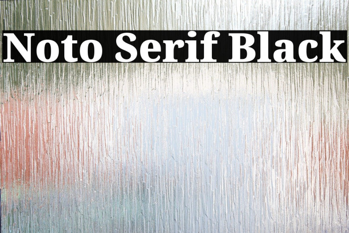 Noto Serif Black Font examples