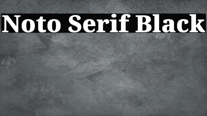 Noto Serif Black Font examples