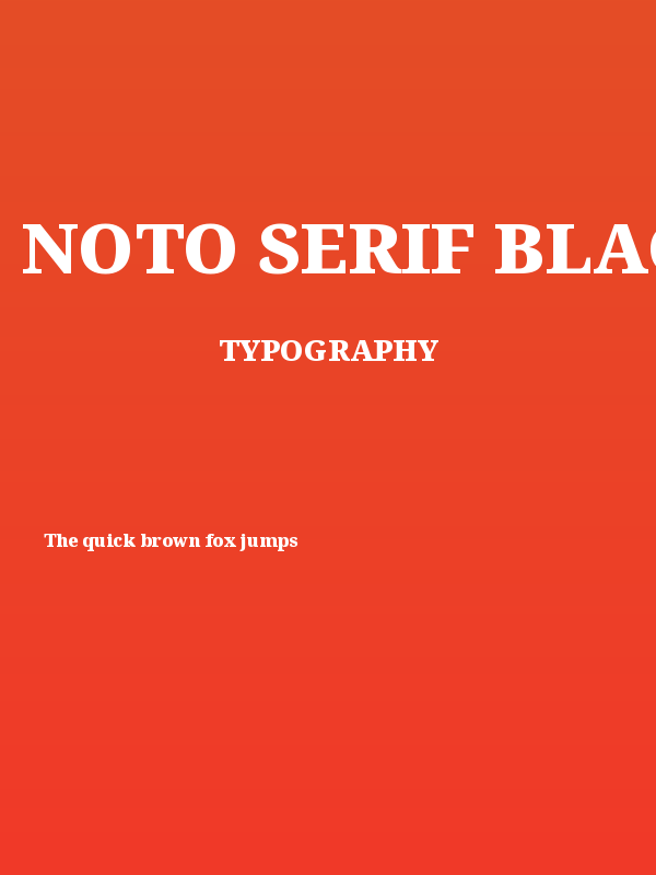 Noto Serif Black Poster
