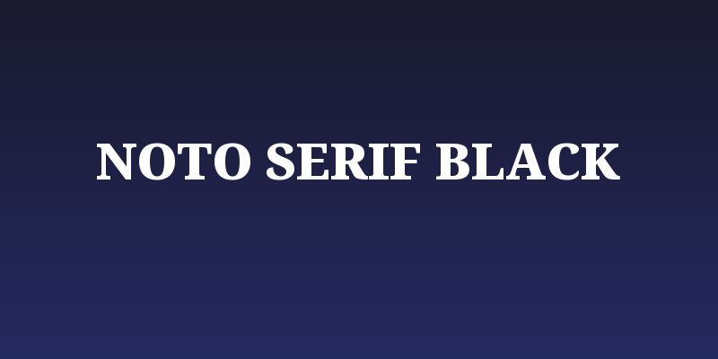 Noto Serif Black Social Header