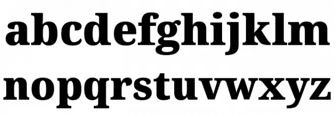 Noto Serif Black Caratteri MINUSCOLO