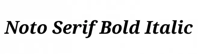 Noto Serif Bold Italic  Frei Schriftart Herunterladen