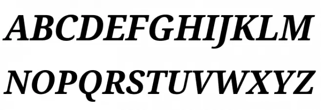Noto Serif Bold Italic Fonte MAIÚSCULAS