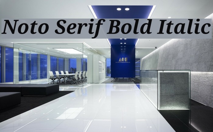 Noto Serif Bold Italic Font examples