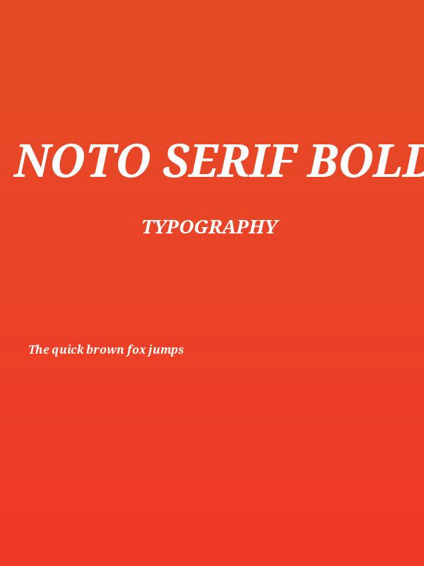 Noto Serif Bold Italic Poster