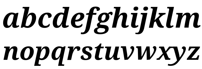 Noto Serif Bold Italic Font LOWERCASE