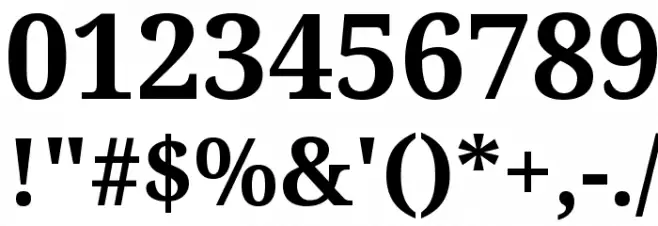Noto Serif Bold Font OTHER CHARS