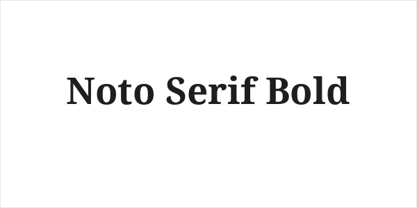 Noto Serif Bold Logo