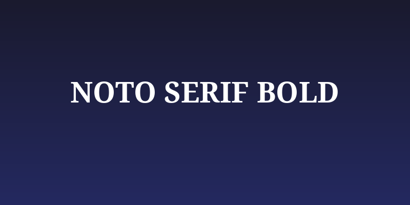 Noto Serif Bold Social Header