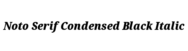 Noto Serif Condensed Black Italic  baixar fontes gratis
