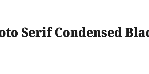 Noto Serif Condensed Black Logo