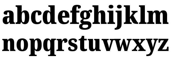 Noto Serif Condensed Black Font LOWERCASE