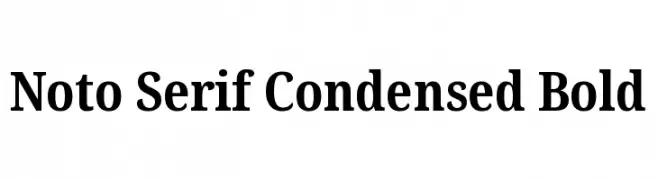 Noto Serif Condensed Bold  font caratteri gratis