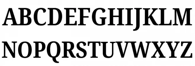 Noto Serif Condensed Bold Fonte MAIÚSCULAS