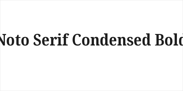 Noto Serif Condensed Bold Logo