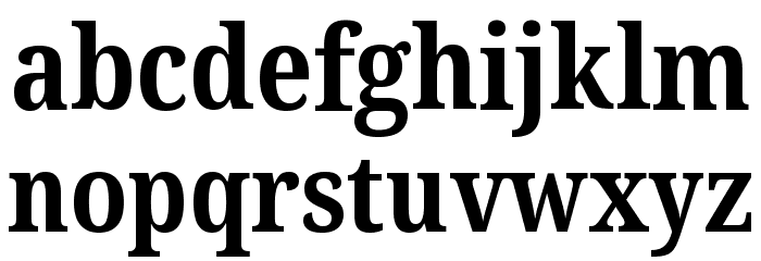 Noto Serif Condensed Bold Font LOWERCASE