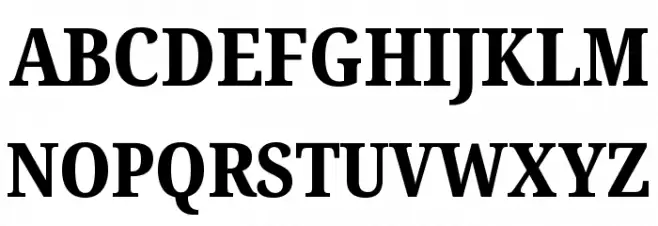 Noto Serif Condensed ExtraBold Polices MAJUSCULES