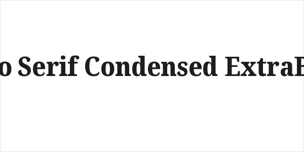 Noto Serif Condensed ExtraBold Logo