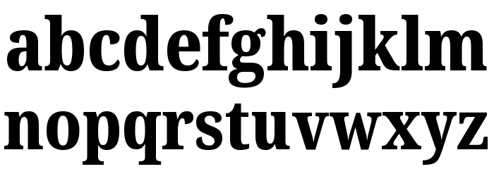 Noto Serif Condensed ExtraBold Font LOWERCASE