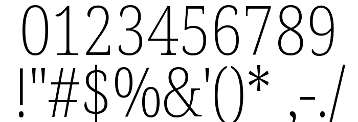Noto Serif Condensed ExtraLight Font OTHER CHARS