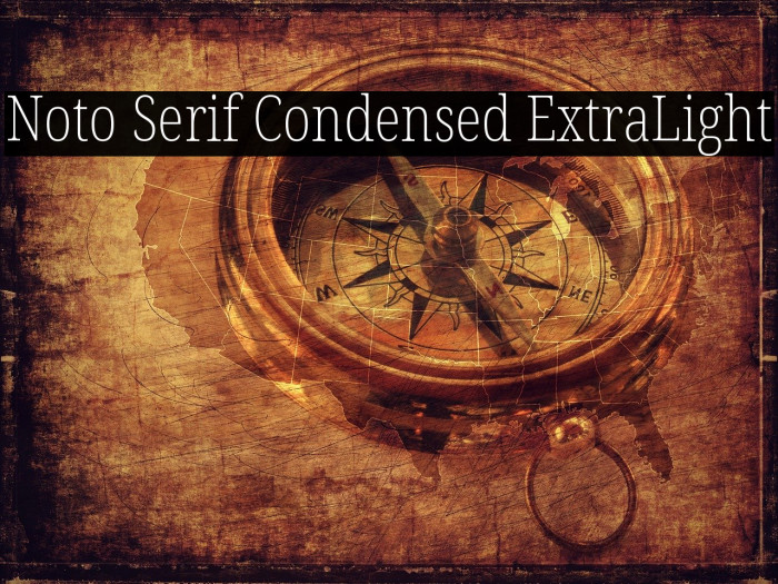 Noto Serif Condensed ExtraLight Font examples