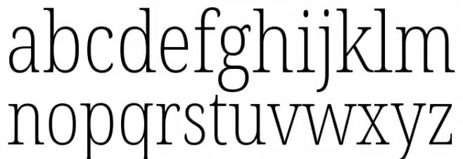 Noto Serif Condensed ExtraLight Font Litere mici