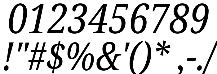 Noto Serif Condensed Italic Font OTHER CHARS