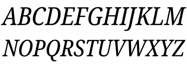 Noto Serif Condensed Italic 字体 大写