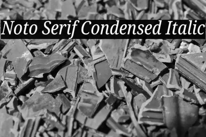 Noto Serif Condensed Italic Example 3