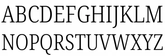 Noto Serif Condensed Light 字体 大写