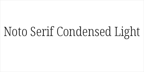 Noto Serif Condensed Light Logo