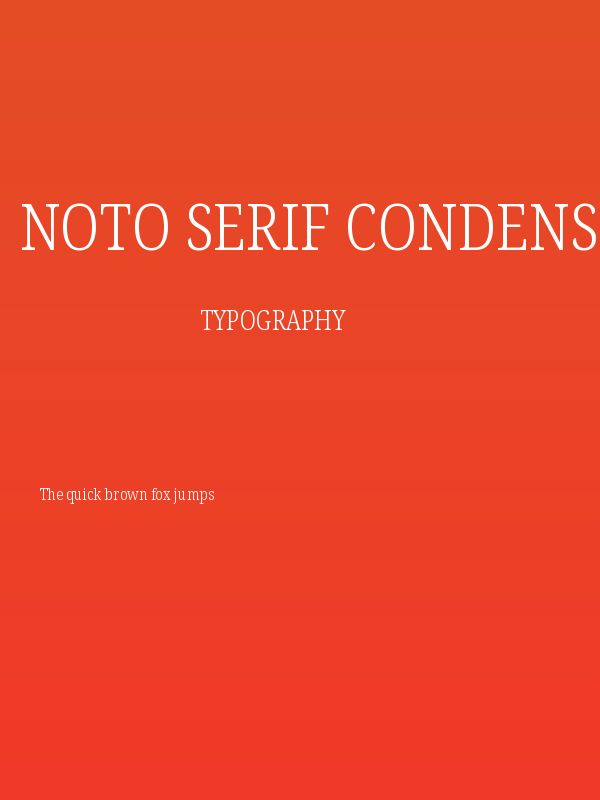 Noto Serif Condensed Light Poster
