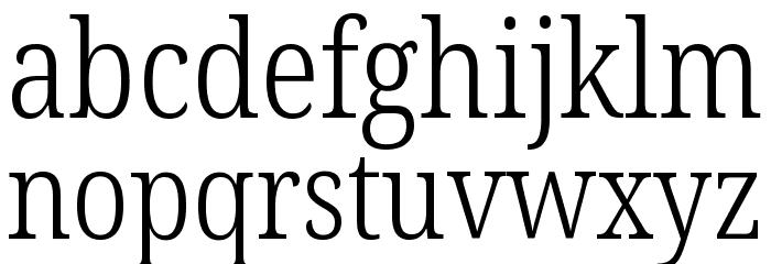 Noto Serif Condensed Light Font LOWERCASE