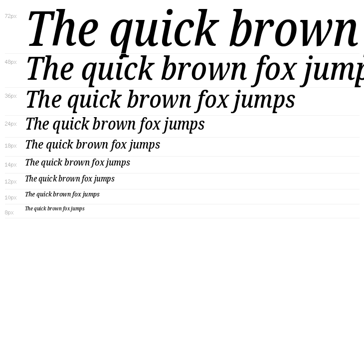Noto Serif Condensed Medium Italic Waterfall