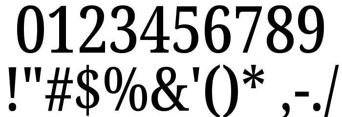 Noto Serif Condensed Medium Font OTHER CHARS