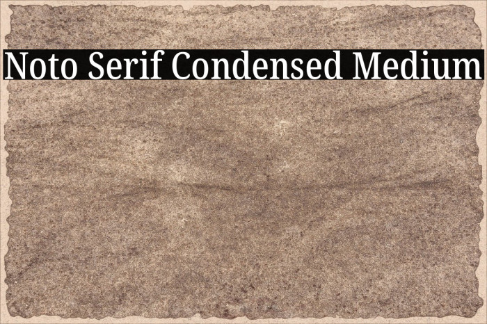 Noto Serif Condensed Medium Font examples