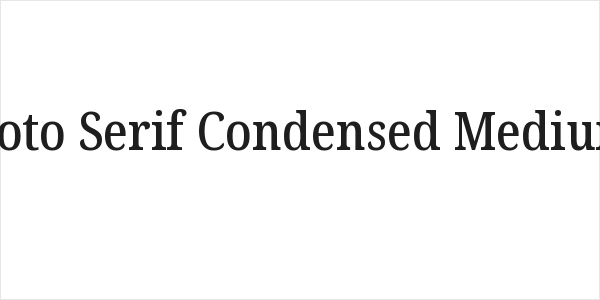 Noto Serif Condensed Medium Logo