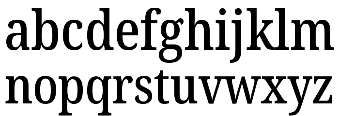 Noto Serif Condensed Medium Font LOWERCASE