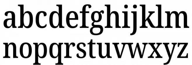 Noto Serif Condensed Medium Fuentes MINÚSCULAS