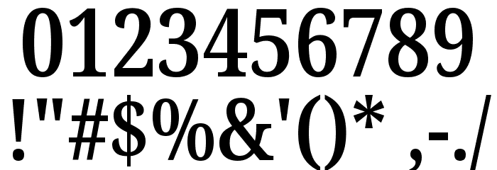 Noto Serif Condensed SemiBold Font OTHER CHARS