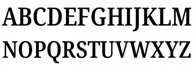 Noto Serif Condensed SemiBold 字体 大写
