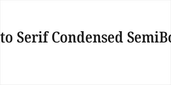 Noto Serif Condensed SemiBold Logo