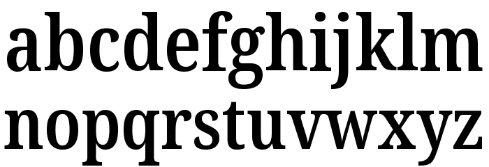 Noto Serif Condensed SemiBold Font LOWERCASE