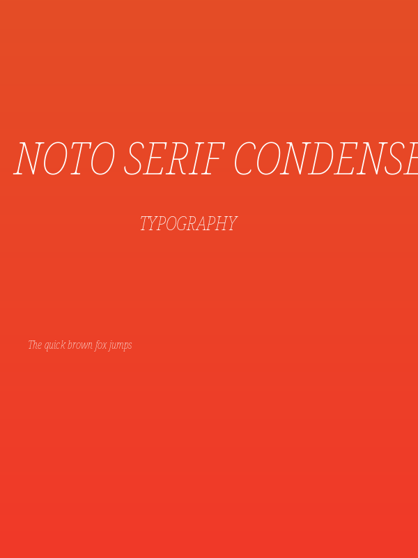 Noto Serif Condensed Thin Italic Poster