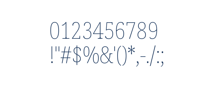 Noto Serif Condensed Thin Other Characters