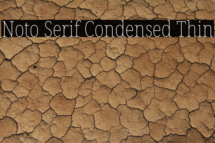 Noto Serif Condensed Thin Example 1