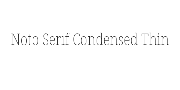 Noto Serif Condensed Thin Logo